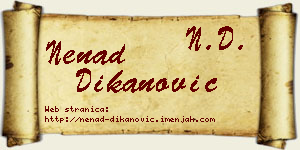 Nenad Dikanović vizit kartica